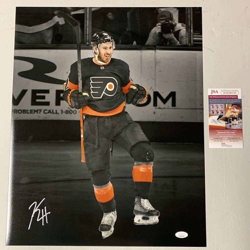 Kevin Hayes Autograph Signed Philadelphia Flyers Spotlight 16x20 Photo JSA